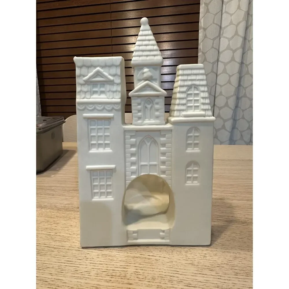 Partylite #PO204 Village Christmas Victorian Carolers, Bisque Porcelain Tealight